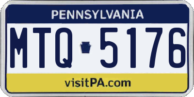 PA license plate MTQ5176