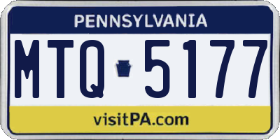 PA license plate MTQ5177