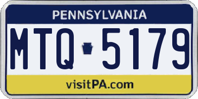 PA license plate MTQ5179