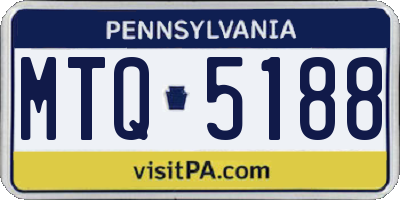 PA license plate MTQ5188