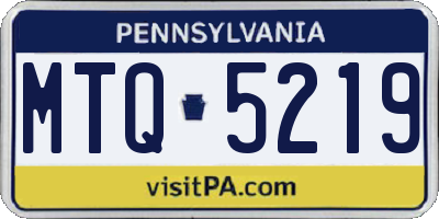 PA license plate MTQ5219