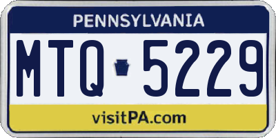 PA license plate MTQ5229