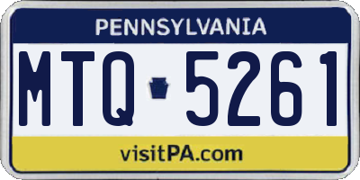 PA license plate MTQ5261