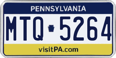 PA license plate MTQ5264