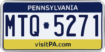 PA license plate MTQ5271