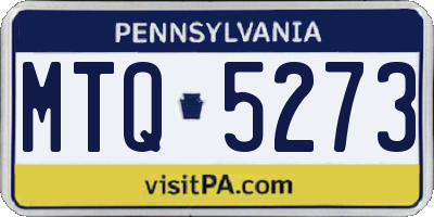 PA license plate MTQ5273