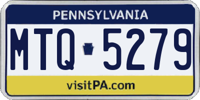 PA license plate MTQ5279