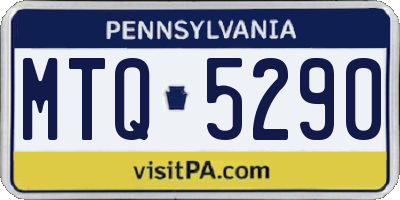 PA license plate MTQ5290