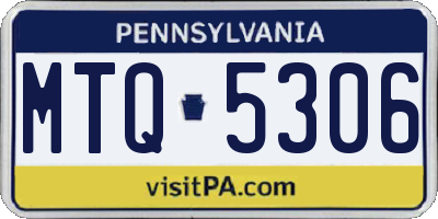 PA license plate MTQ5306