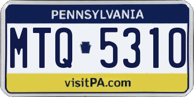 PA license plate MTQ5310