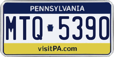 PA license plate MTQ5390