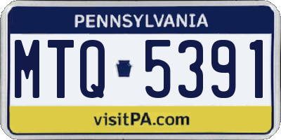 PA license plate MTQ5391