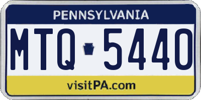 PA license plate MTQ5440