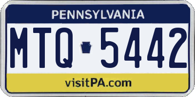 PA license plate MTQ5442