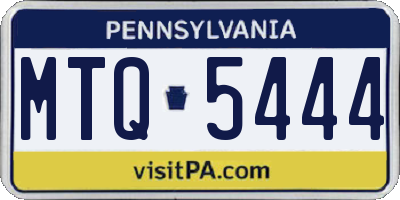 PA license plate MTQ5444