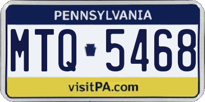 PA license plate MTQ5468