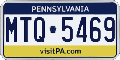PA license plate MTQ5469