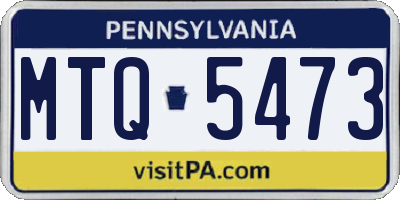 PA license plate MTQ5473