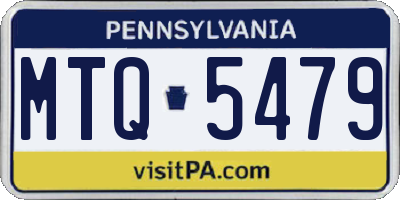 PA license plate MTQ5479