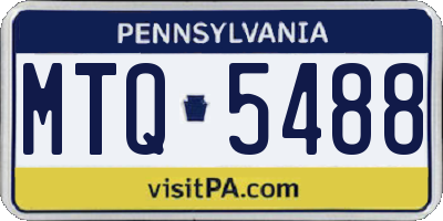 PA license plate MTQ5488
