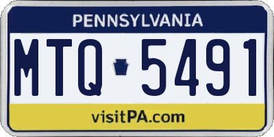PA license plate MTQ5491