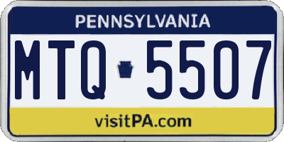PA license plate MTQ5507
