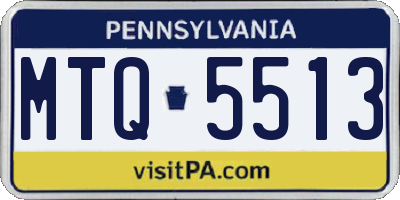 PA license plate MTQ5513