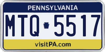 PA license plate MTQ5517