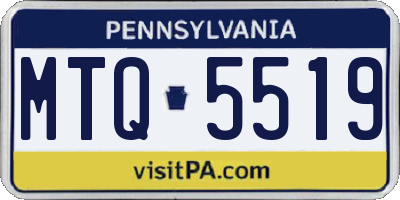 PA license plate MTQ5519