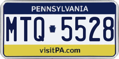 PA license plate MTQ5528