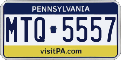 PA license plate MTQ5557