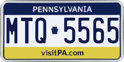 PA license plate MTQ5565