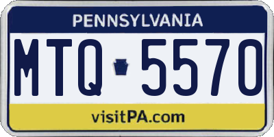 PA license plate MTQ5570
