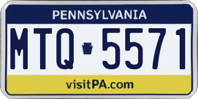 PA license plate MTQ5571