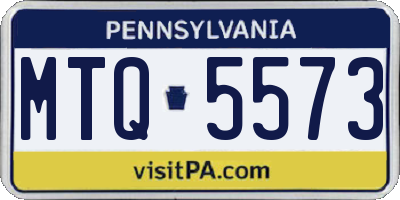 PA license plate MTQ5573