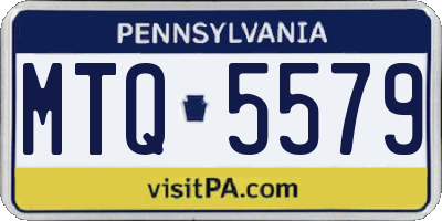 PA license plate MTQ5579