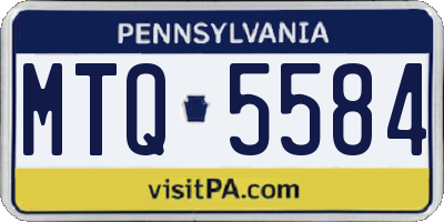 PA license plate MTQ5584