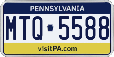 PA license plate MTQ5588