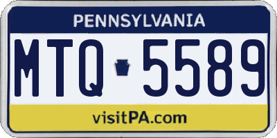 PA license plate MTQ5589