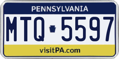 PA license plate MTQ5597