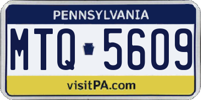 PA license plate MTQ5609
