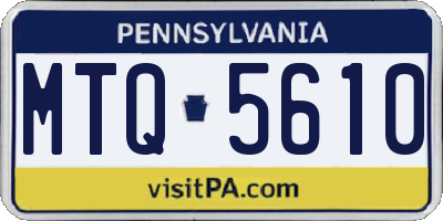 PA license plate MTQ5610