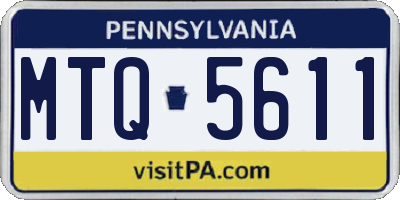 PA license plate MTQ5611