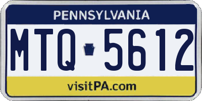 PA license plate MTQ5612