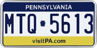 PA license plate MTQ5613