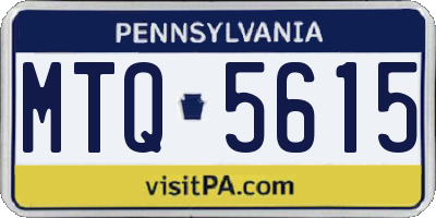 PA license plate MTQ5615