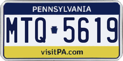 PA license plate MTQ5619