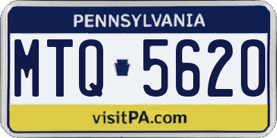 PA license plate MTQ5620