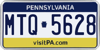 PA license plate MTQ5628