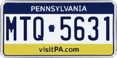 PA license plate MTQ5631